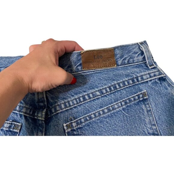 Vintage Lee Originals Denim Cut off Shorts 12 Light Wash - Picture 4 of 6